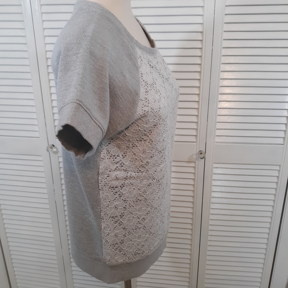 Michael kors lace SS sweatshirt medium *C2 - Picture 5 of 5